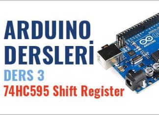 Arduino 74HC595 shift register kullanımı