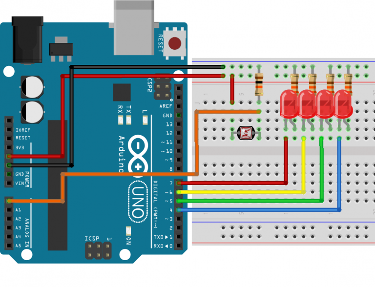 arduino ışık seviye ölçüm devre şeması