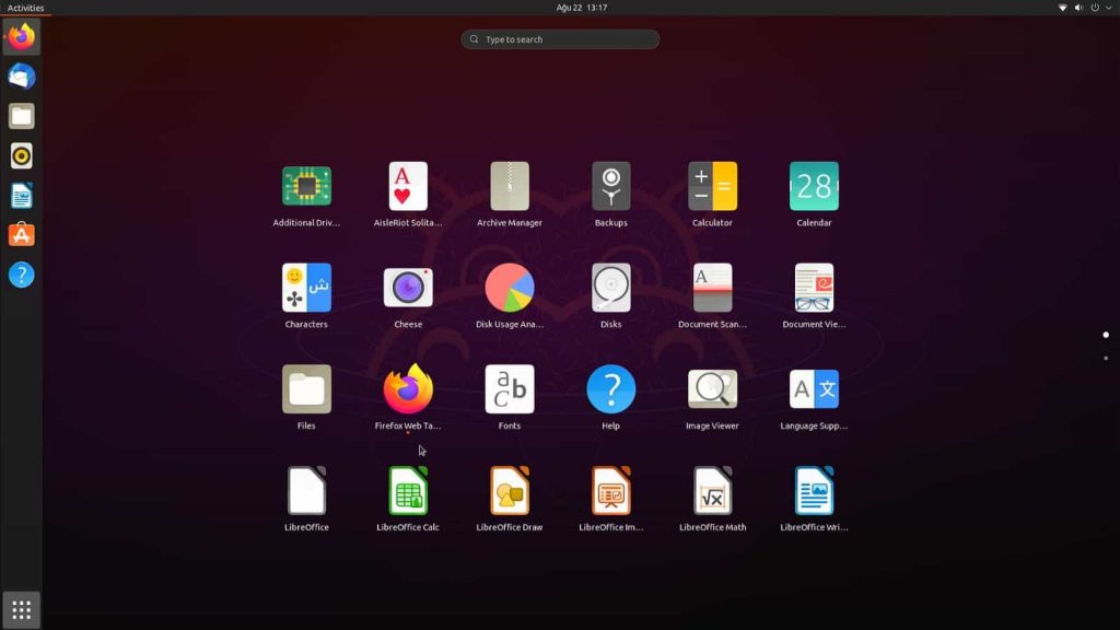 Ubuntu Desktop 21.04 Arayüzü