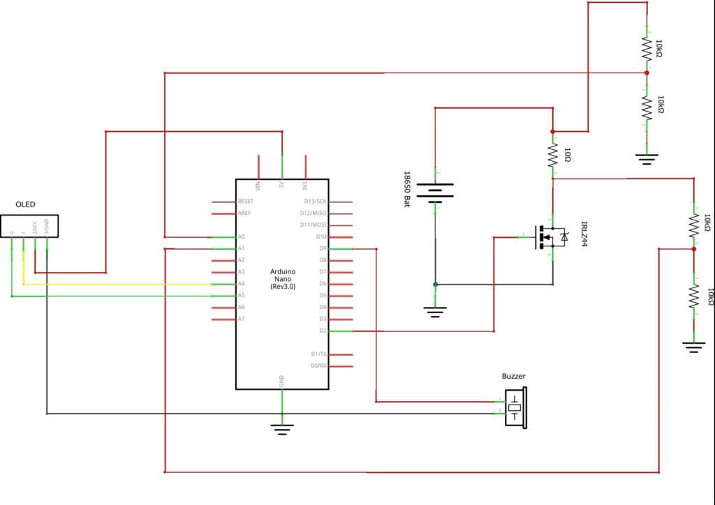 Arduino ile Batarya Testi Devre Şeması -1