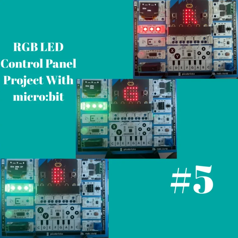 #5 PicoBricks (micro:bit) RGB LED Control Panel Projesi