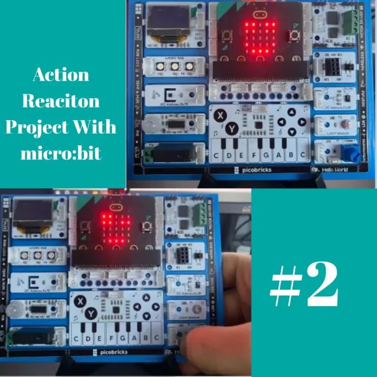 #2 PicoBricks (micro:bit) Action Reaction Projesi