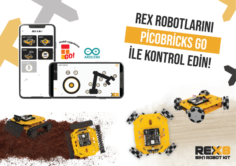 PicoBircks Go ile REX Robotlarını Kontrol Edelim! (Arduino IDE)