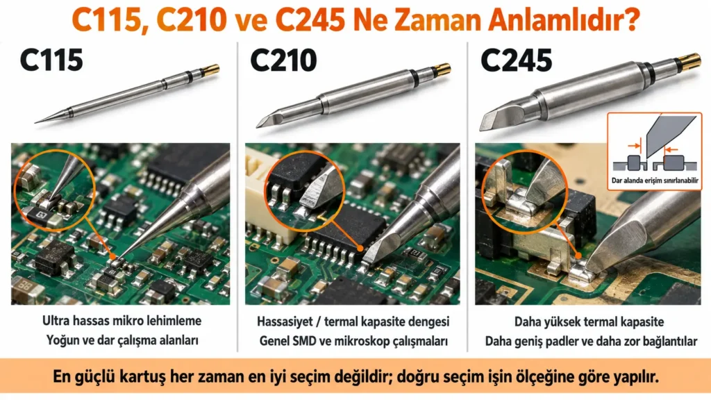 C115, C210 ve C245 Arasındaki Fark SMD Çalışmada Neden Önemlidir?